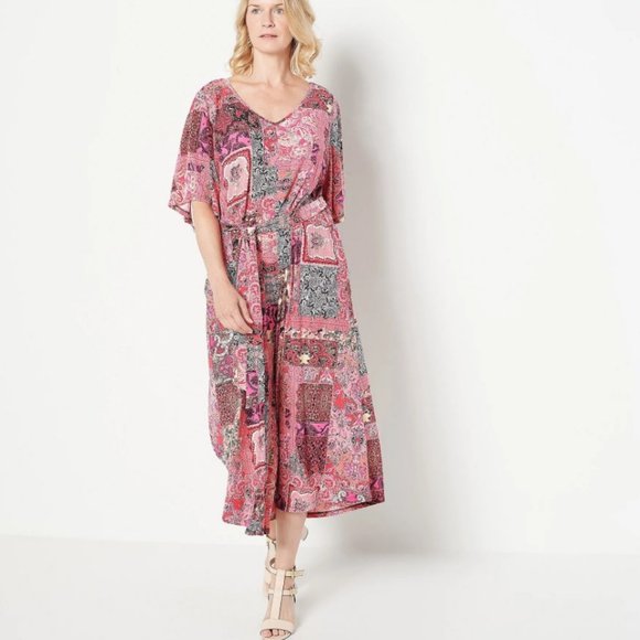 Attitude by Renee Petite Como Jersey Short Sleeve Jumpsuit  11721 - Picture 1 of 3